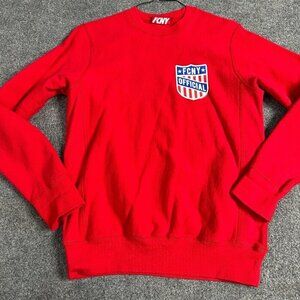 Fight Club Sweatshirt S Red FCNY Official Cotton Gusseted Sides